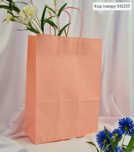 Пакет крафтовый 26*33*12см Розовый 542233 фото 1