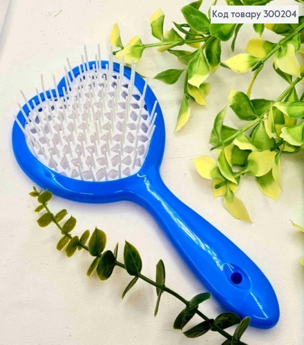 Щетка для волос ГОЛУБОГО цвета в виде "Сердца", размером 20см 300204 фото 1