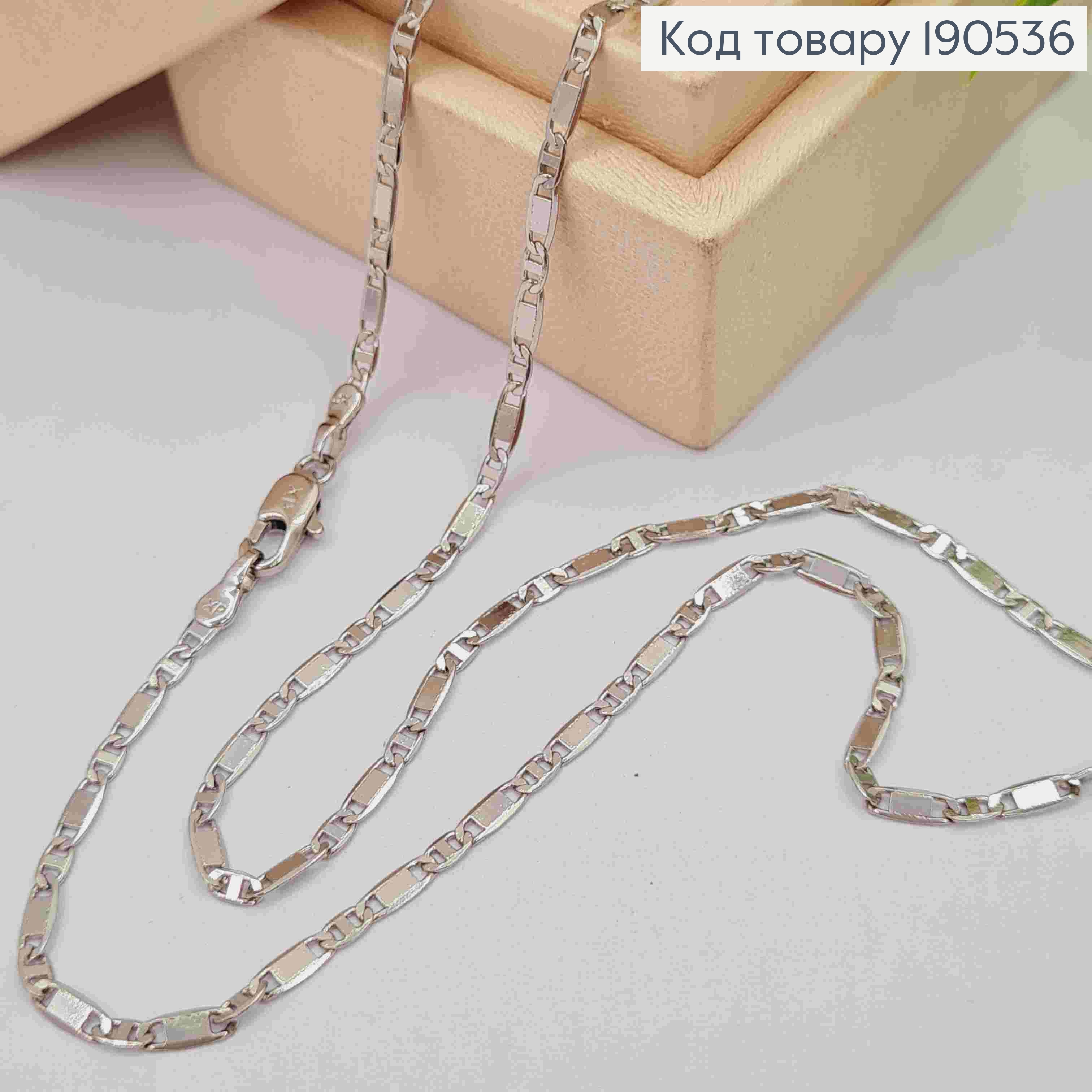 Цепочка родовая плетение Овальными пластинами, ширина 2,5мм, длина 50см, Xuping 190536 фото 1