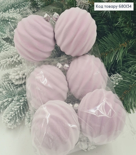 Набор игрушек 80мм Волна Бархат ФИОЛЕТ 6 шт/уп, Украина 680134 фото 1