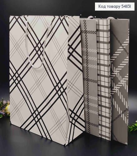 Пакет паперовий, "З імітацією в'язаного", 38*29*12,5см в асорт. 541131 фото 1