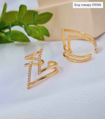 Кольцо "Джейн" украшено Блестящими камнями, Xuping 18К 171096 фото 1