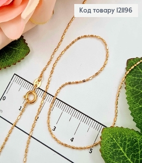 Цепочка, тоненькое плетение с шариками и бочонками, длина 40см, Xuping 18К 121196 фото