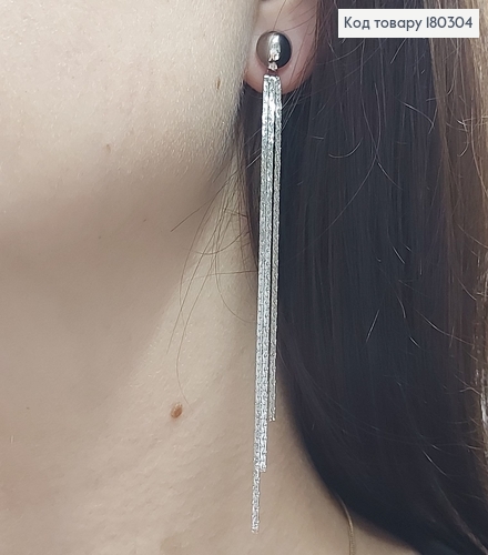 Сережки гвіздки підвіски з кулькою родіроване медзолото Xuping 180304 фото 3