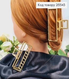 Краб метал 9см, прямокутний, ЗОЛОТИЙ   колір 215543 фото