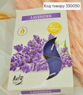 Аромасвічка таблетка BISPOL Лаванда  6 шт/ 4 годин, 15-79 330050 фото