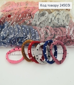 Резинка цветная в горошек 100 шт / уп 245031 фото