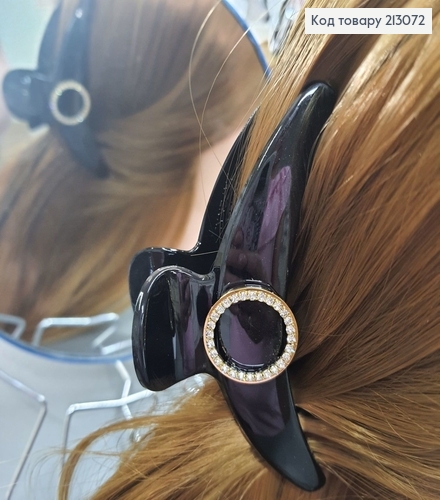 Краб черный глянцевый с брошью в камнях 213072 фото 1