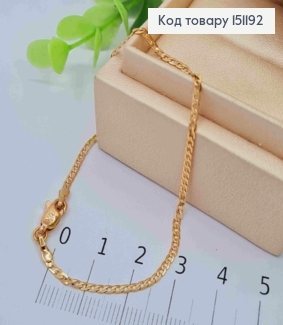 Браслет ПАНЦИРНОЕ ПЛЕТЕНИЕ, ширина 2мм, длина 19см, Xuping 18K 151192 фото