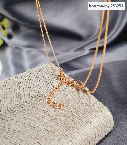 Подвеска на шею двойная с Черными жемчужинами, 90+4см 236254 фото 4