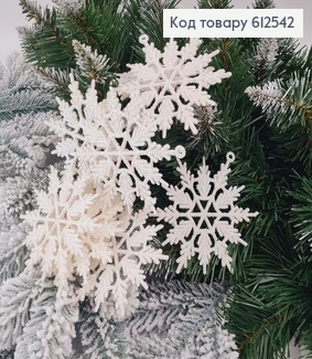 Новорічна фігура Блиск Сніжинка Гостра 10шт/уп, 10см, Україна 612542 фото