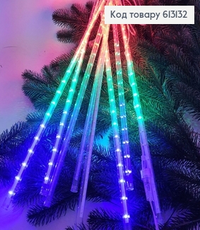 Гирлянда шторка - палка 50 см белая проволока 2 м цветная с удлинителем) 613132 фото