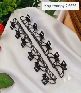 Краб метал, півколо, 2,5см, чорного кольору 215535 фото