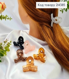 Краб пластик глянцевий "Петелька", 4,5см, кольори в асортименті 214385 фото