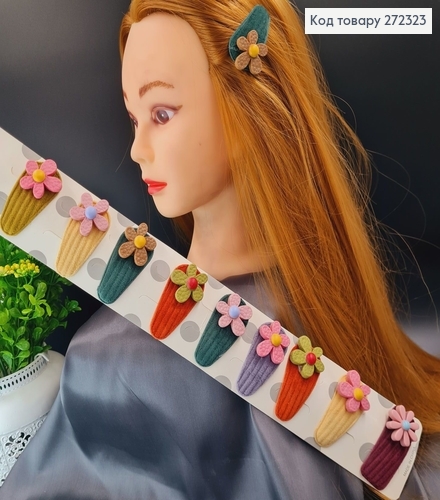 Заколка ток так детская  Цветочек в асс(10пар) 272323 фото 1