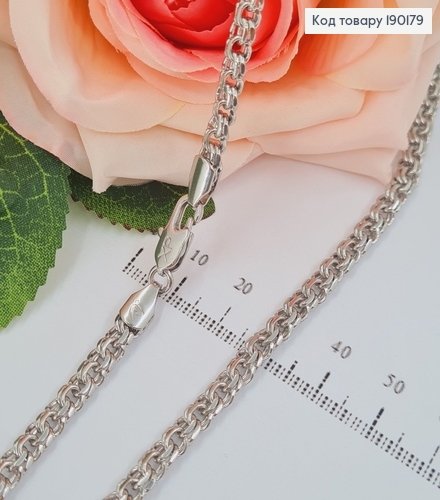 Цепочка родированая 5мм, БИСМАРК , длина 60см Xuping  190179 фото 1