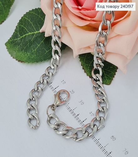 Цепочка панцирное плетение 8мм, длина 51см, Stainless Steel 240197 фото 1