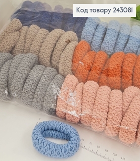 Резинка (50шт)туга  с визерунком 5см пастельная в асорт 243081 фото