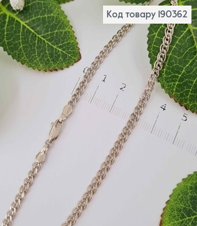 Цепочка родованная, плетение Нонна, шир. 3мм, дл. 45см, Xuping 190362 фото