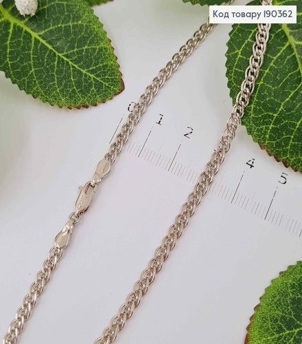 Цепочка родованная, плетение Нонна, шир. 3мм, дл. 45см, Xuping 190362 фото 1