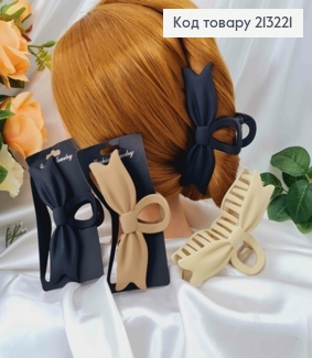 Краб каучук, матовый, бантик, цвета в ассорт. 12см 213221 фото