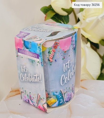 Аромасвечка стакан BISPOL Идем праздновать 100 г/22 часов, 72s -49 322016 фото 1