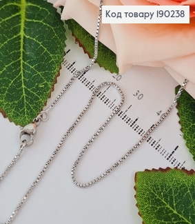 Цепочка родированая якорное плетение 1мм, длина 45см, Xuping 190238 фото