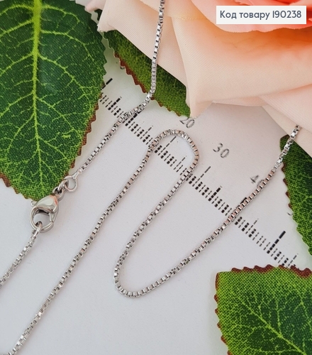 Цепочка родированая якорное плетение 1мм, длина 45см, Xuping 190238 фото 1